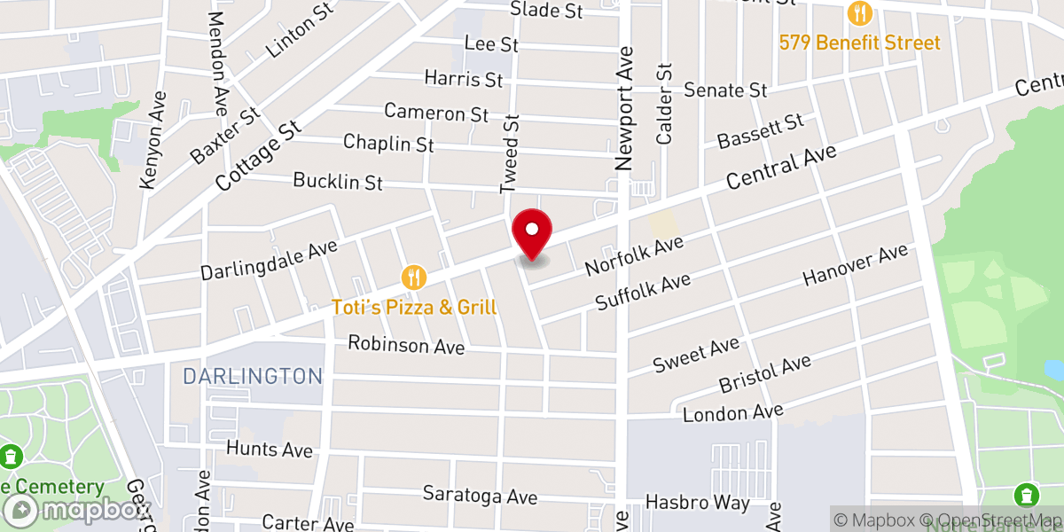 Map showing location of Darlington Congregational Church