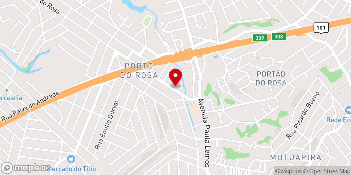 Map showing location of Primeira Igreja Batista em Porto do Rosa
