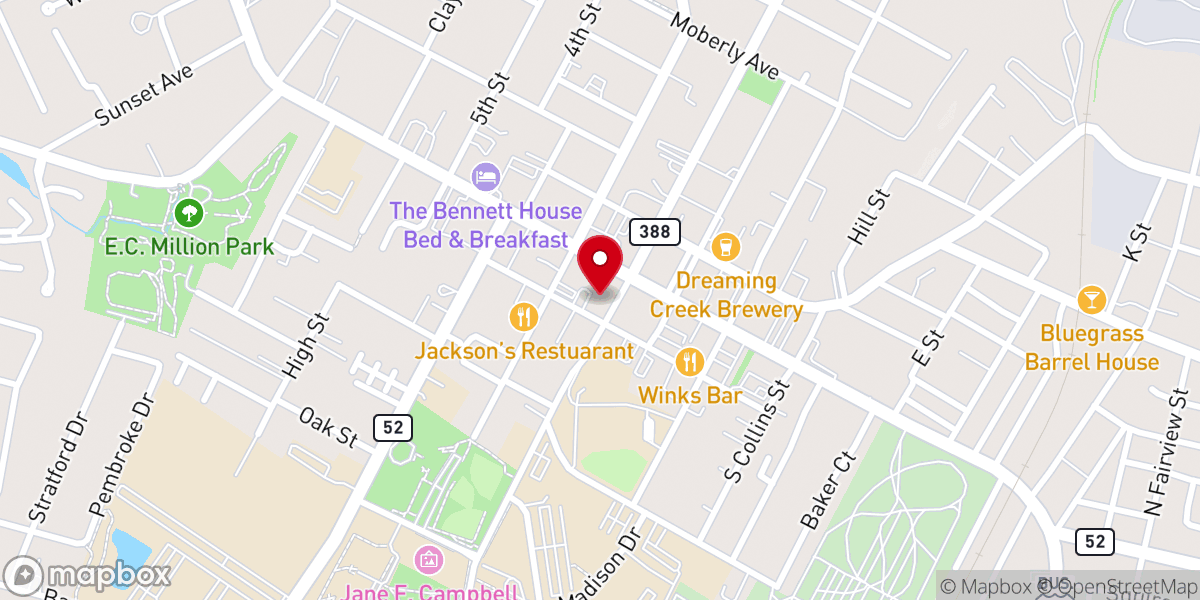 Map showing location of Encounter Church