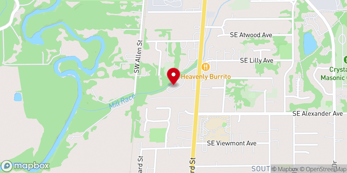 Map showing location of South Corvallis Food Bank