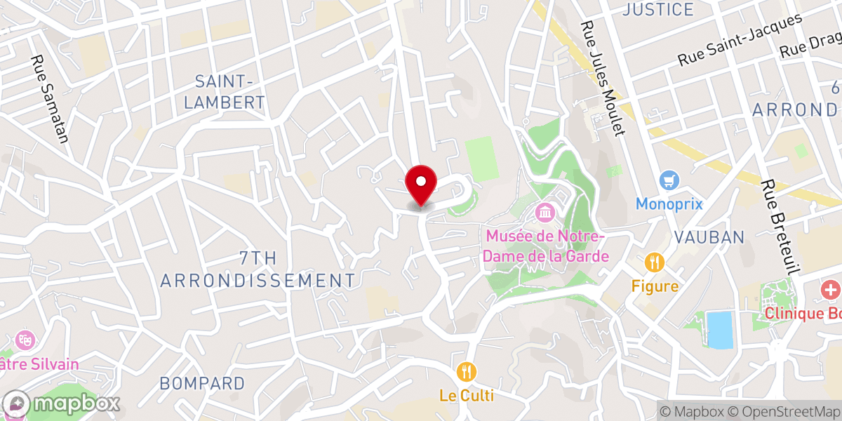 Map showing location of Compagnie des Filles de la Charité