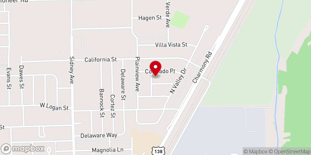 Map showing location of Faith United Methodist Church