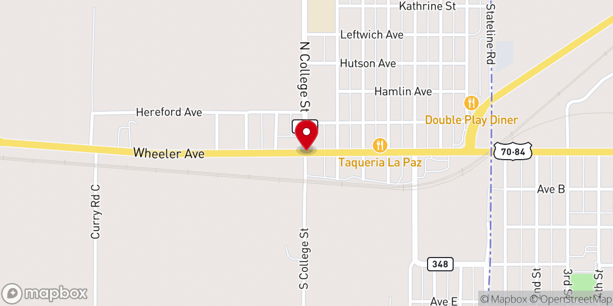 Map showing location of Yeso Baptist Church