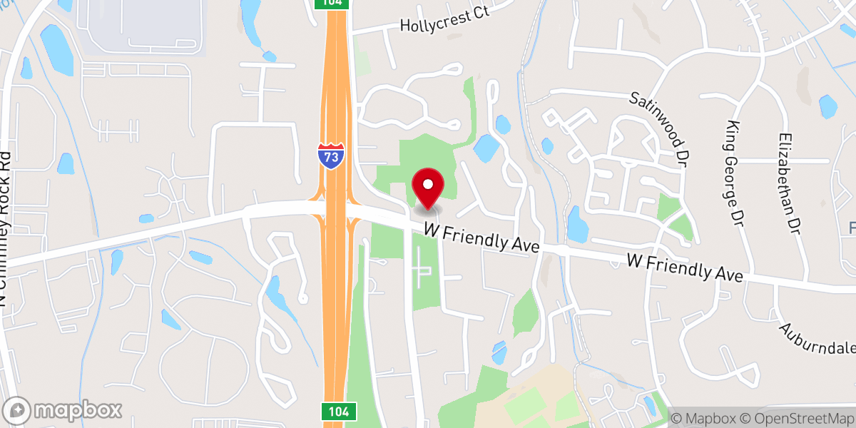 Map showing location of Saint John's Anglican Church