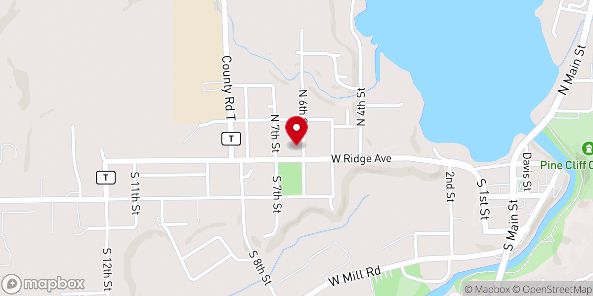 Map showing location of St. Mary Catholic Church