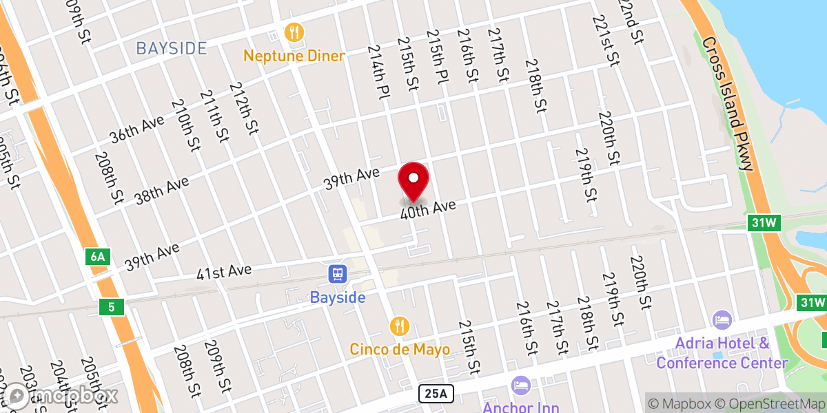 Map showing location of Shelter Rock Church