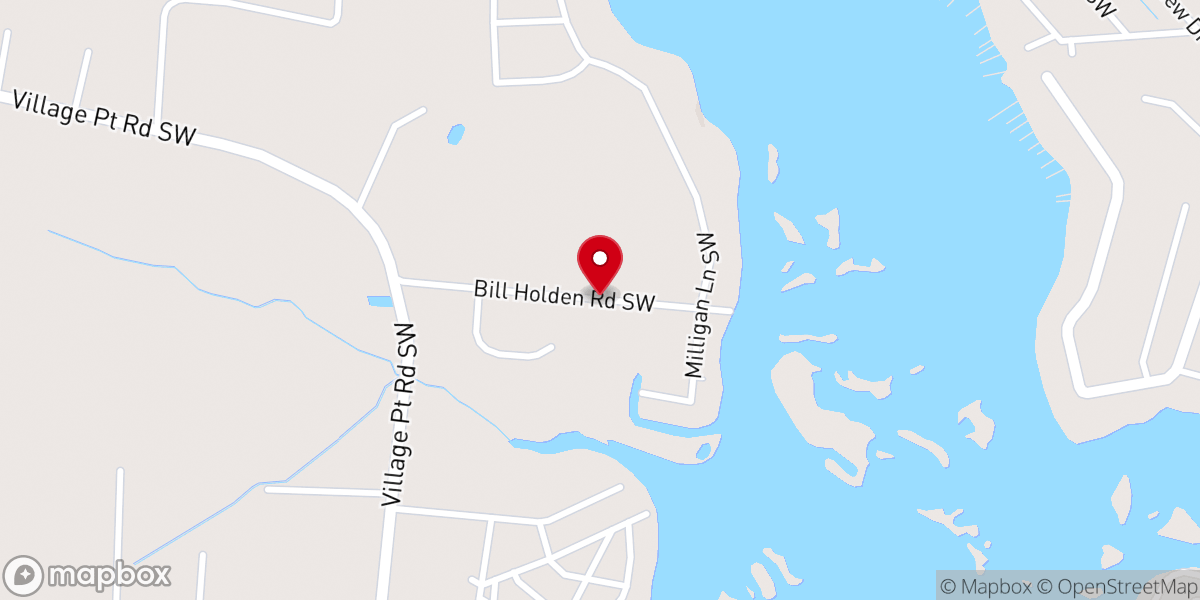 Map showing location of Shallotte Community Chapel