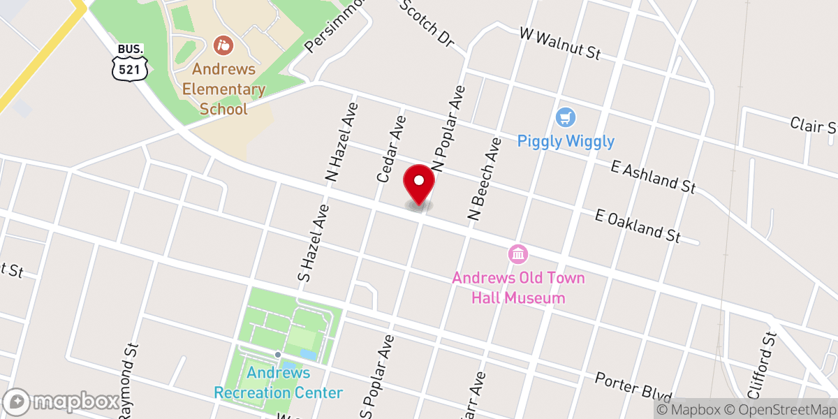 Map showing location of Piney Grove Baptist Church