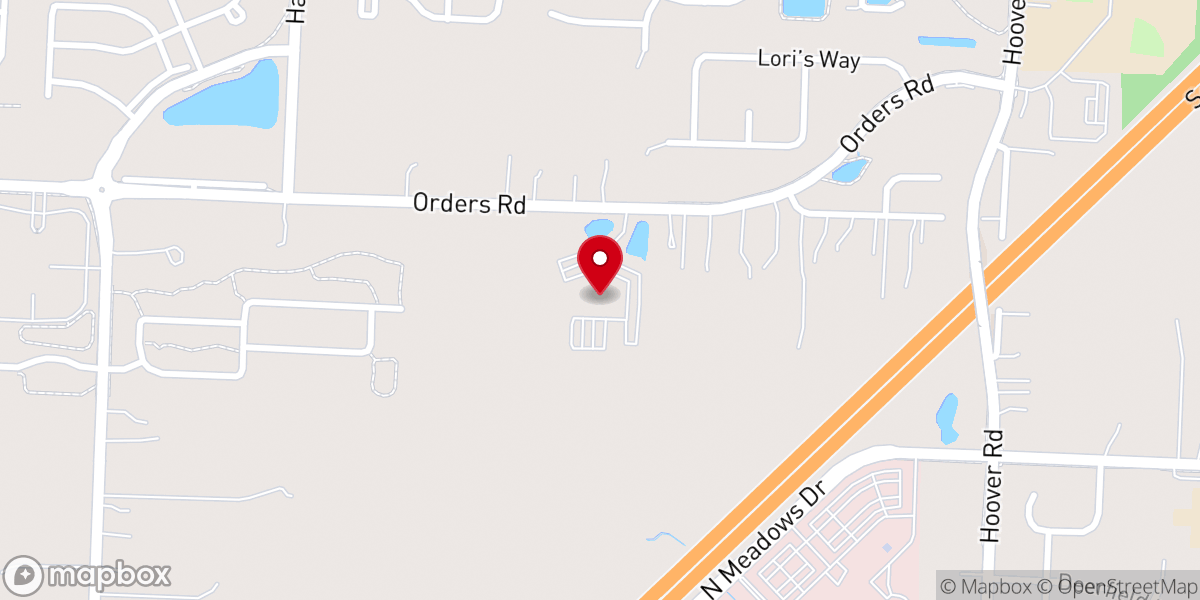 Map showing location of First Baptist Church Grove City