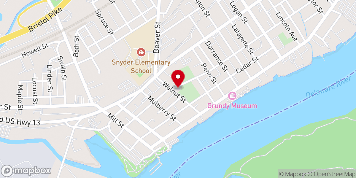 Map showing location of St. James Episcopal Church