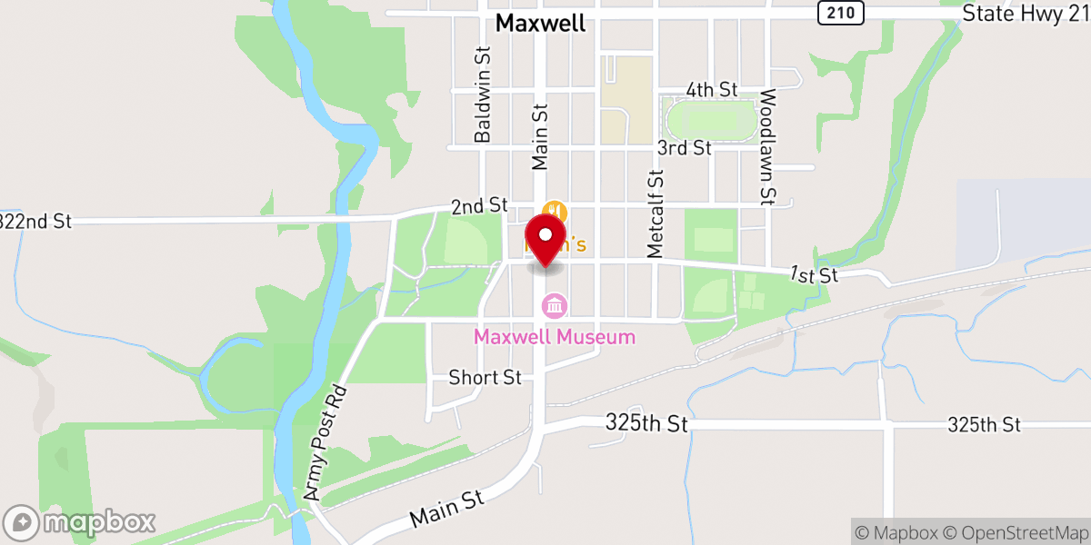 Map showing location of Indian Creek Baptist Church