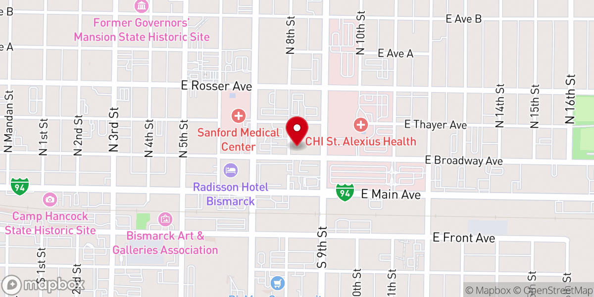 Map showing location of Pro-Cathedral of St. Mary