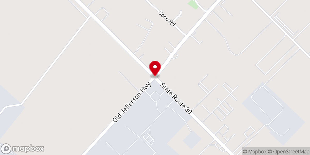 Map showing location of Geismar