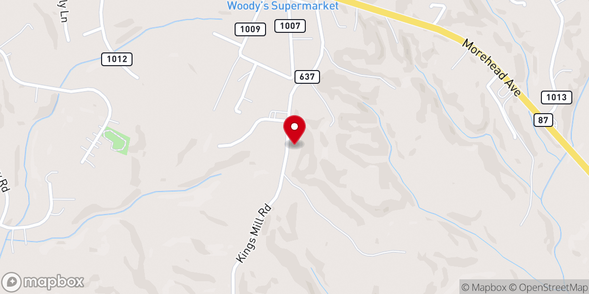 Map showing location of Ridgeway Primitive Baptist Church