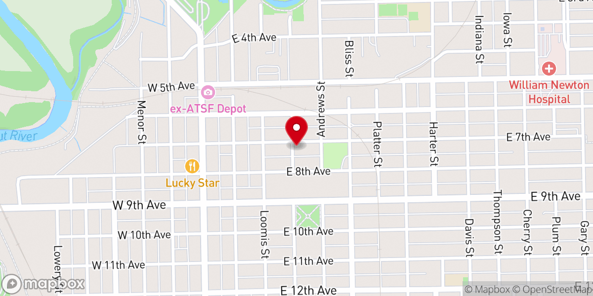 Map showing location of Holy Name Catholic School