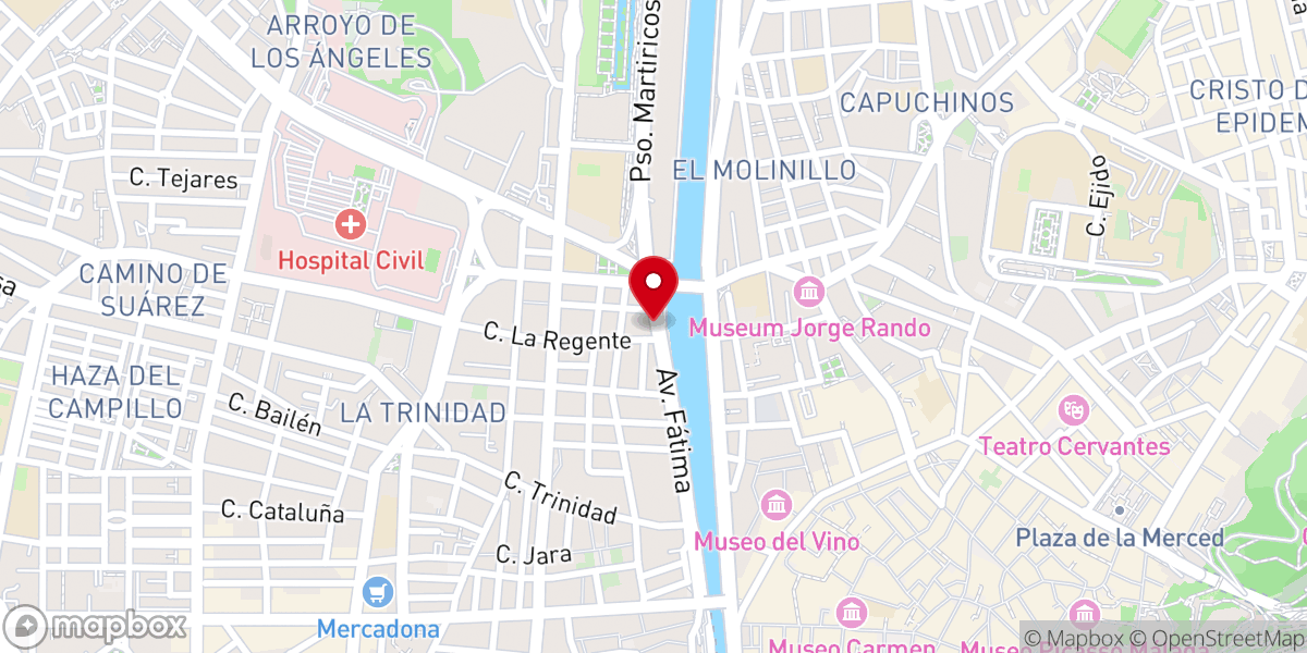 Map showing location of PIB Málaga - Iglesia Bautista de Málaga