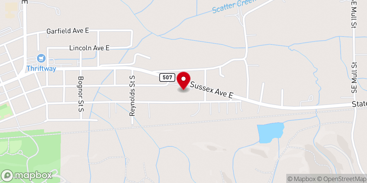 Map showing location of Heritage Baptist Church