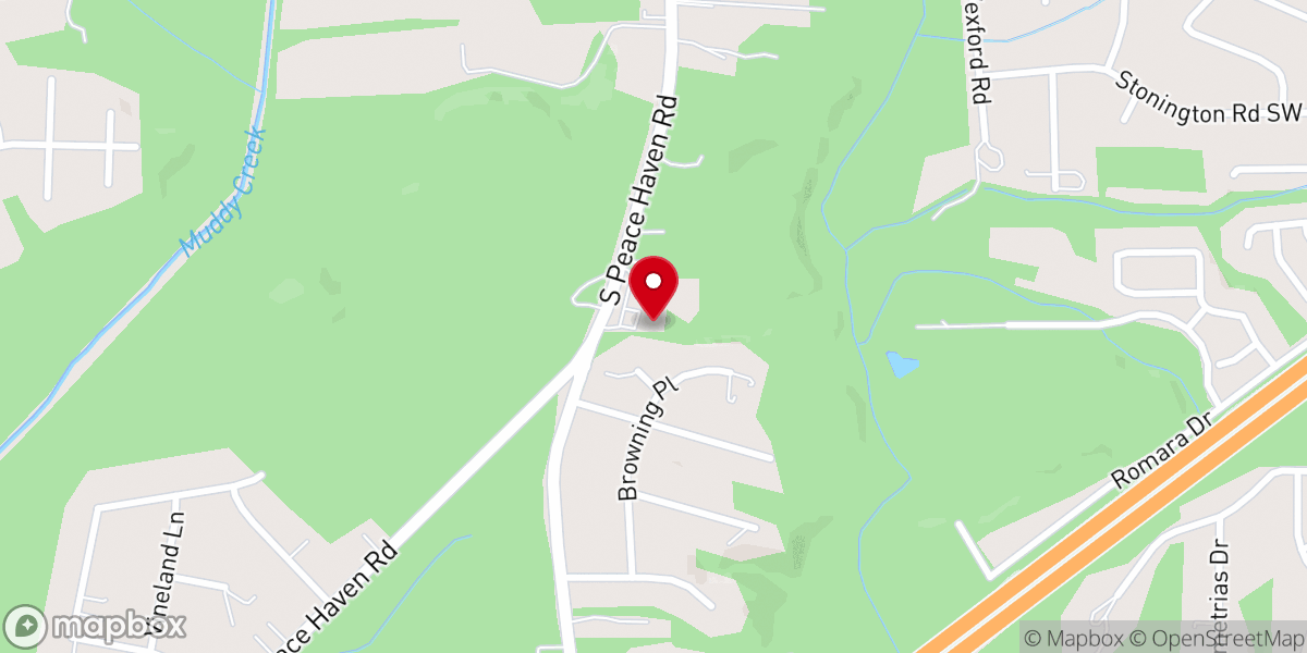 Map showing location of West Side Baptist Church