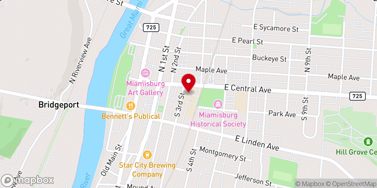 Map showing location of Lady of Good Hope School