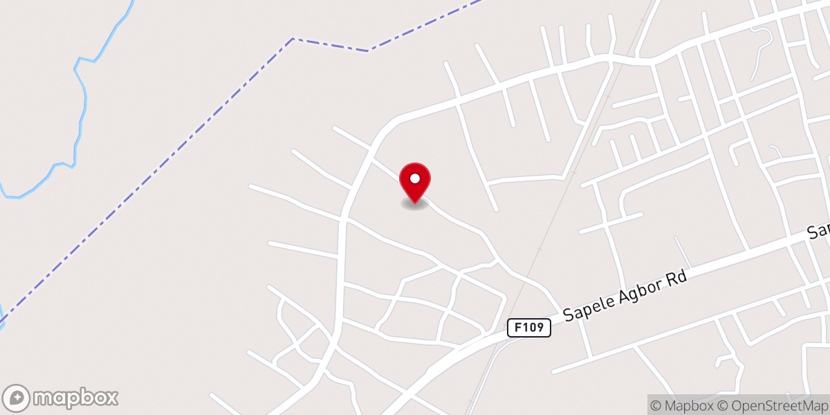 Map showing location of Victory Baptist Church Ajalomi