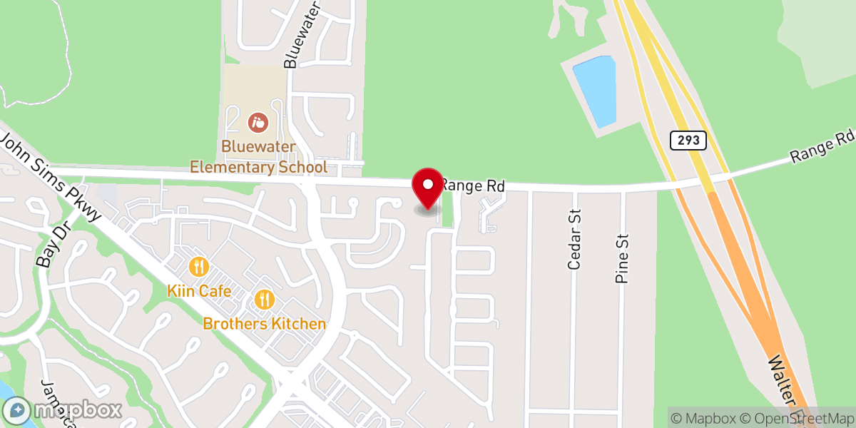 Map showing location of Bluewater Community Church
