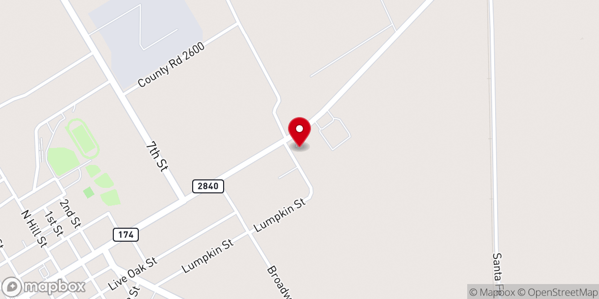 Map showing location of Riverside Baptist Church