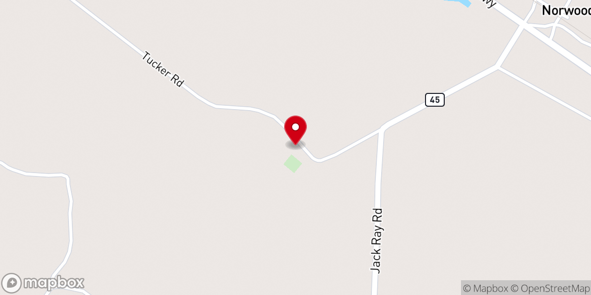 Map showing location of Union Springs Baptist Church