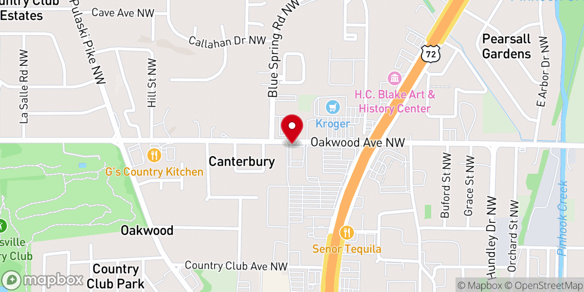 Map showing location of Parkway Church of God