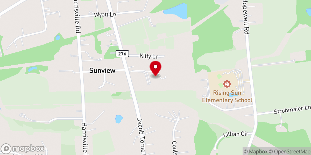 Map showing location of Rising Sun Church of the Nazarene