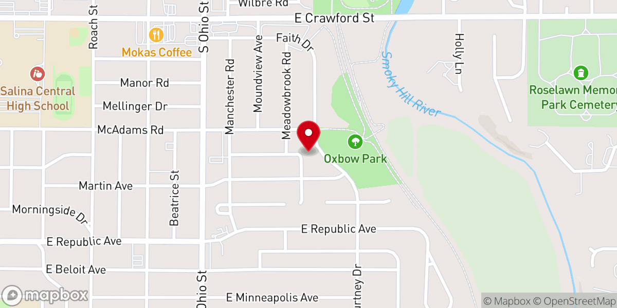Map showing location of First Church of God