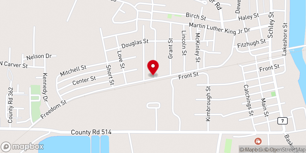 Map showing location of New Bethel Missionary Baptist Church