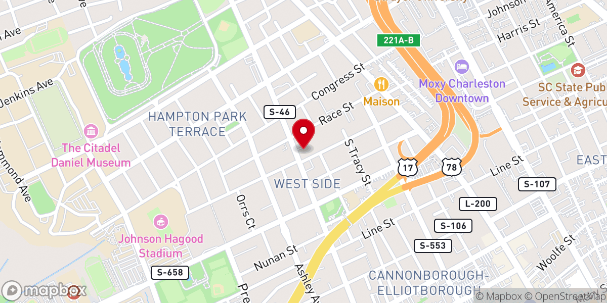 Map showing location of Salem Missionary Baptist Church