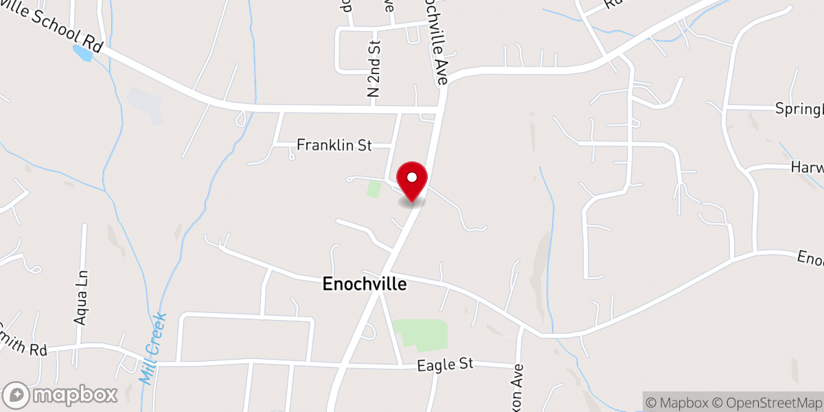 Map showing location of St Paul United Church-Christ