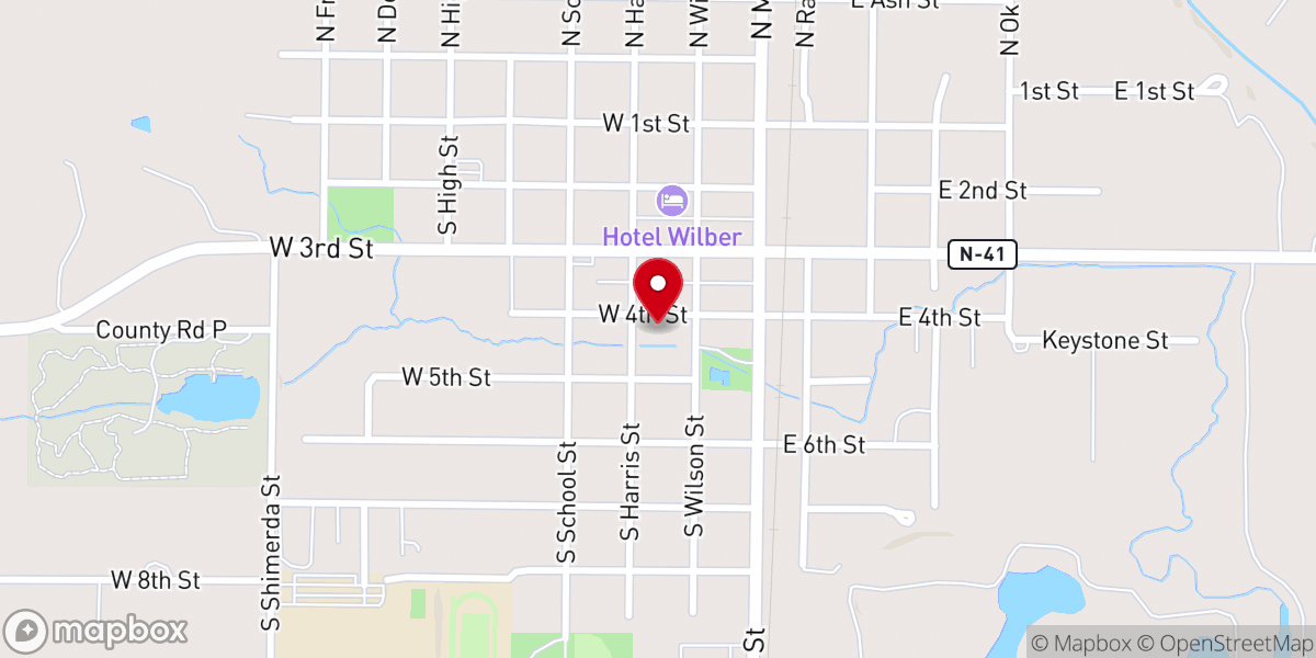 Map showing location of United Methodist Church