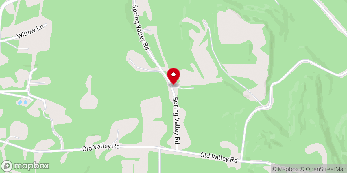 Map showing location of Spring Valley United Methodist Church