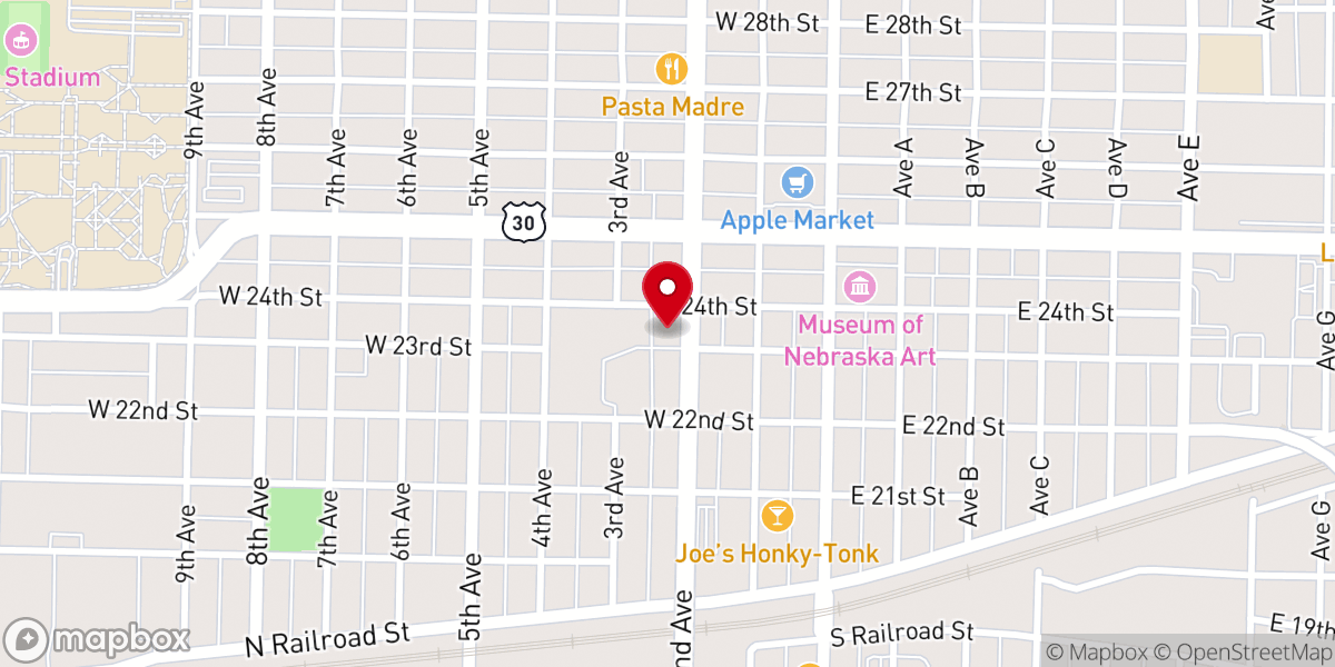 Map showing location of St. Luke's Episcopal Church