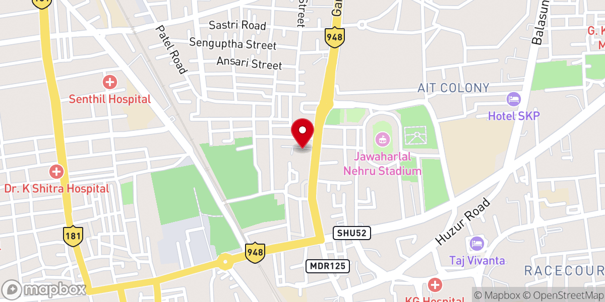 Map showing location of Christ The King Church