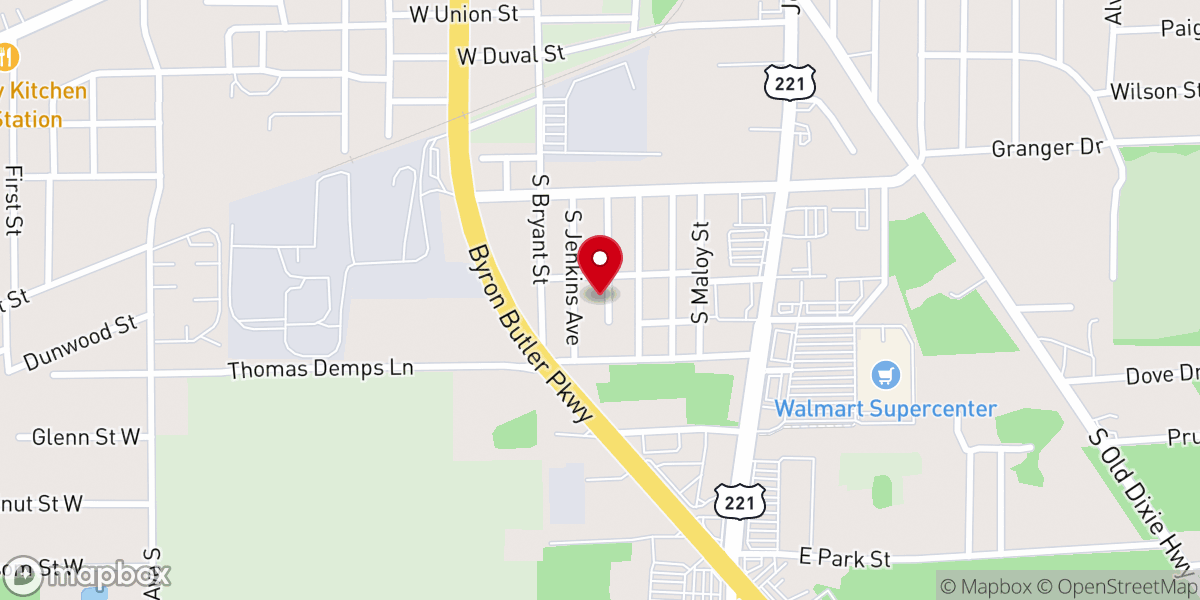 Map showing location of Holy Faith Tabernacle Perry Campus