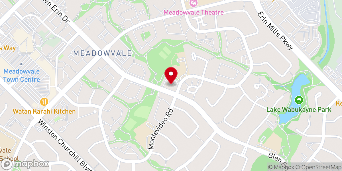 Map showing location of Meadowvale Seventhday Adventist Church