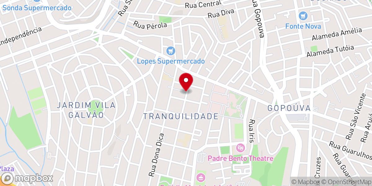 Map showing location of SOU Igreja Batista