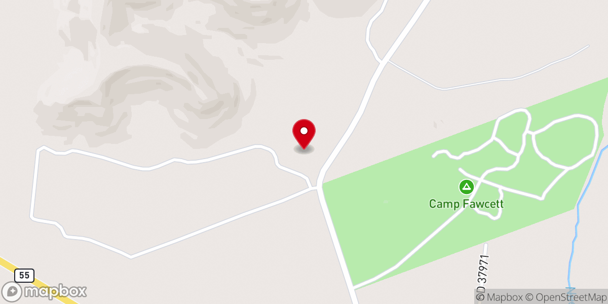 Map showing location of Breaking Bread Ministries Retreat