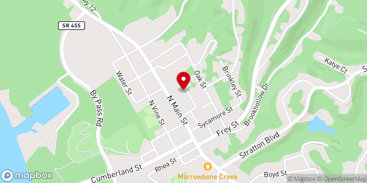 Map showing location of Ashland City Seventh-day Adventist Church