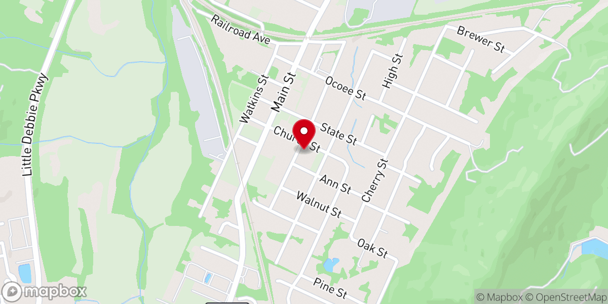 Map showing location of Hamilton County Baptist Association