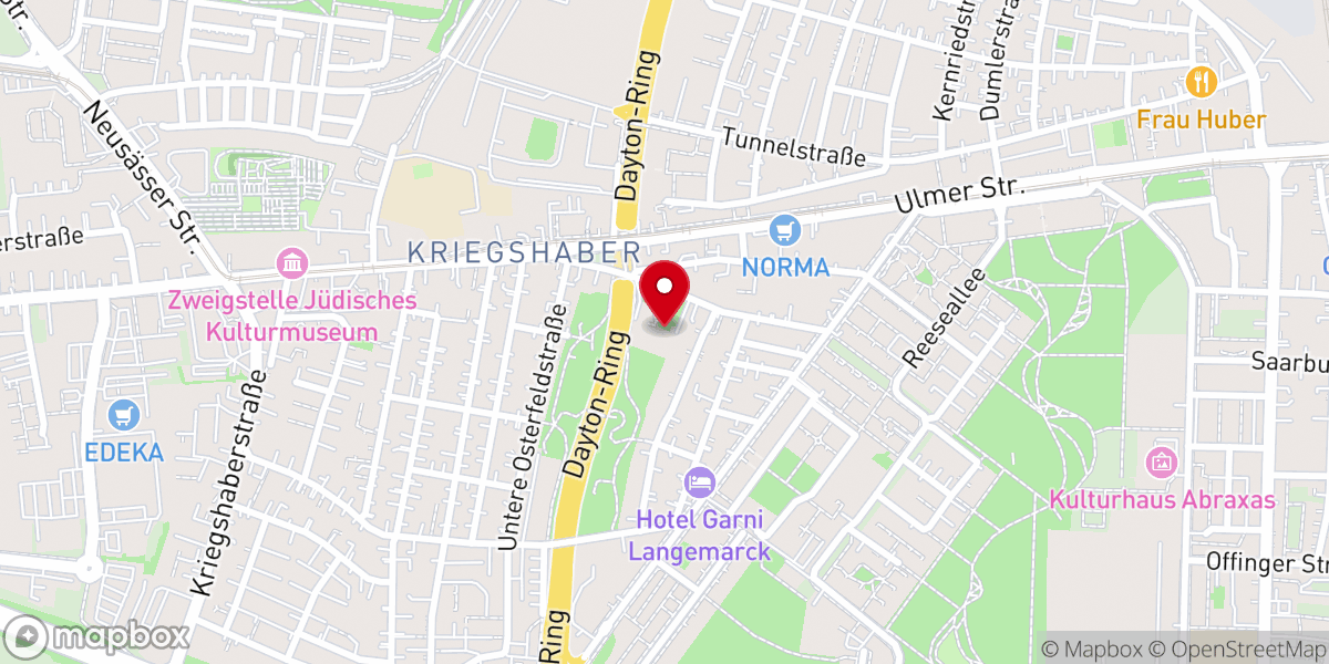 Map showing location of Evang.-Luth. Pfarramt St. Thomas
