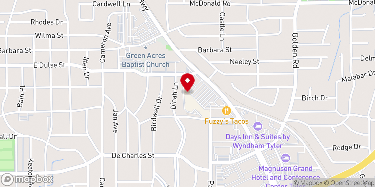 Map showing location of The Church of Pentecost U.S.A. Inc. (PIWC Tyler)