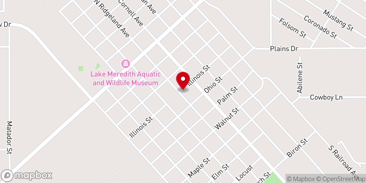 Map showing location of Assembly of God Church