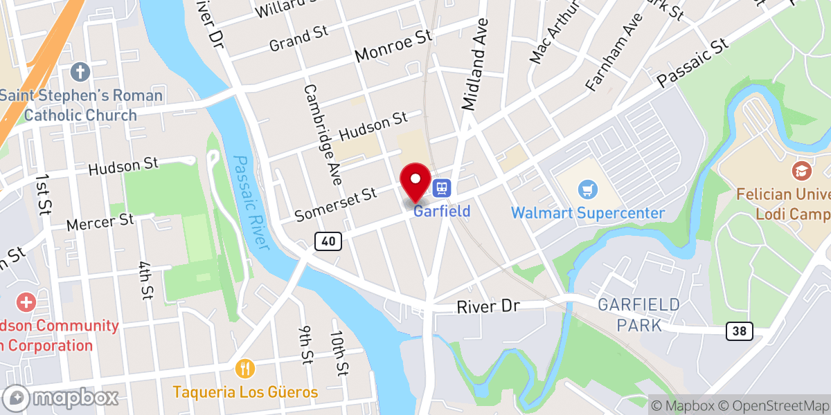 Map showing location of Iglesia Pentecostal La Puerta