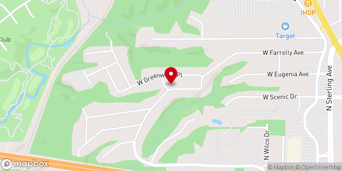 Map showing location of Golden Acres Church of the Nazarene