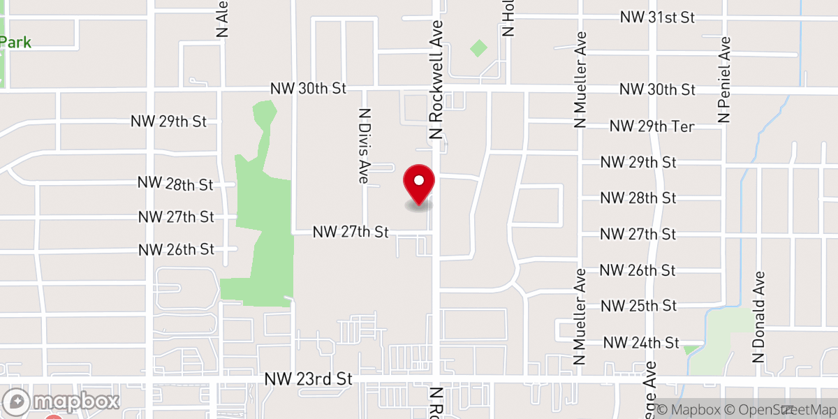 Map showing location of Westlake Presbyterian Church