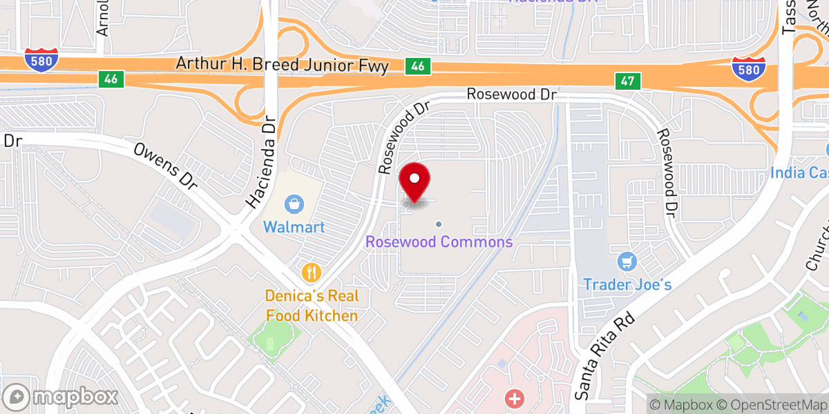 Map showing location of Harvest Valley Church